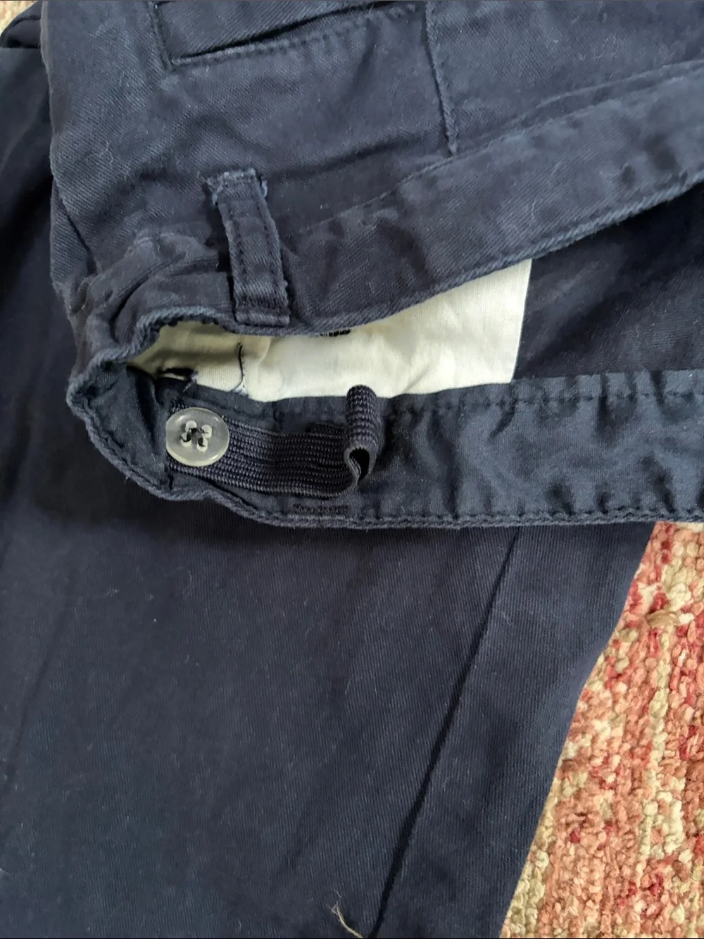 Old Navy Boys Straight Chino Pants - Navy - adjustable waist